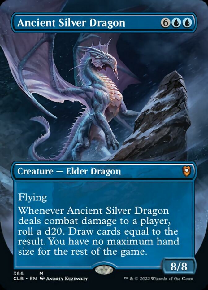 Ancient Silver Dragon (Borderless Alternate Art) [Commander Legends: Battle for Baldur's Gate] | Exor Games Bridgewater