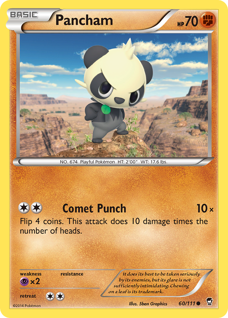 Pancham (60/111) [XY: Furious Fists] | Exor Games Bridgewater