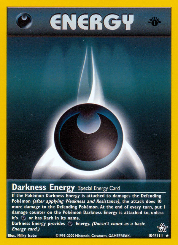 Darkness Energy (104/111) [Neo Genesis 1st Edition] | Exor Games Bridgewater