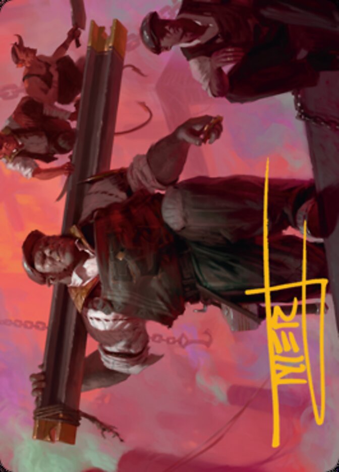 The Beamtown Bullies Art Card (Gold-Stamped Signature) [Streets of New Capenna Art Series] | Exor Games Bridgewater