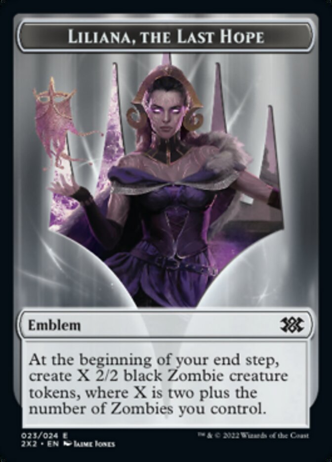 Liliana, the Last Hope Emblem // Spirit Double-sided Token [Double Masters 2022 Tokens] | Exor Games Bridgewater