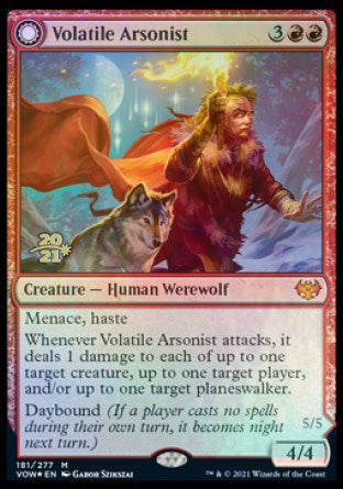 Volatile Arsonist // Dire-Strain Anarchist [Innistrad: Crimson Vow Prerelease Promos] | Exor Games Bridgewater