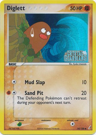 Diglett (50/100) (Stamped) [EX: Crystal Guardians] | Exor Games Bridgewater