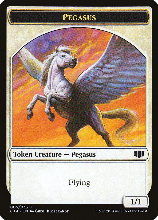 Kor Soldier // Pegasus Double-sided Token [Commander 2014 Tokens] | Exor Games Bridgewater