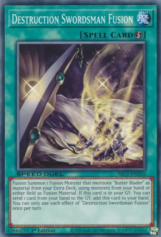 Destruction Swordsman Fusion [SBC1-ENA16] Common | Exor Games Bridgewater