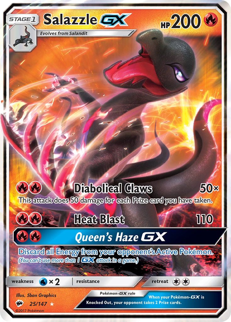 Salazzle GX (25/147) [Sun & Moon: Burning Shadows] | Exor Games Bridgewater