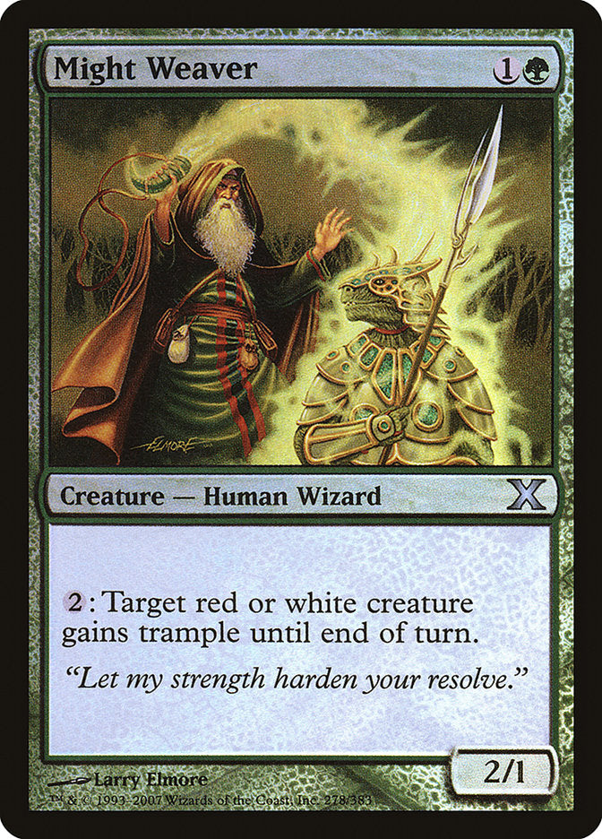Might Weaver (Premium Foil) [Tenth Edition] | Exor Games Bridgewater
