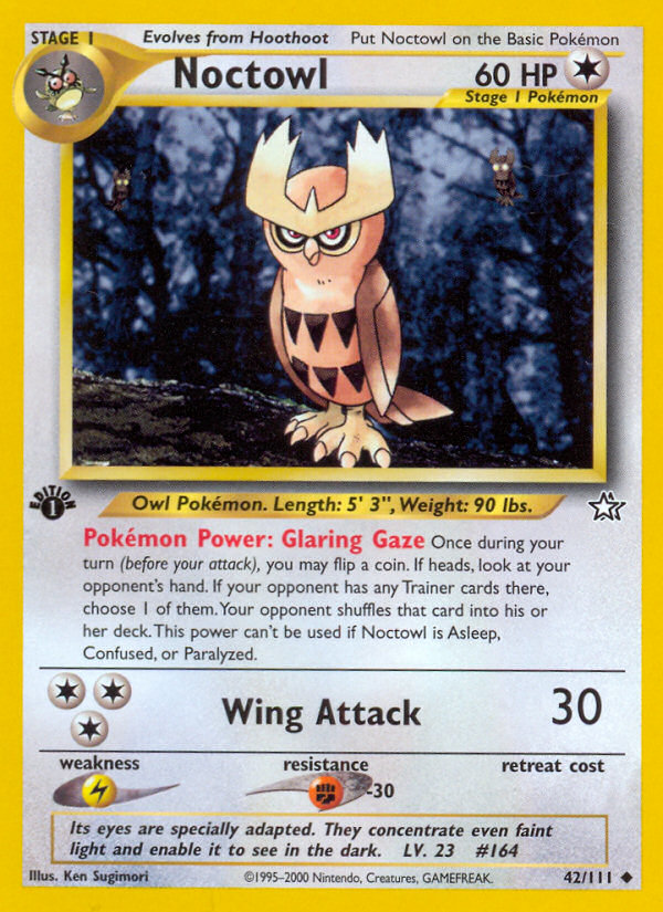 Noctowl (42/111) [Neo Genesis 1st Edition] | Exor Games Bridgewater