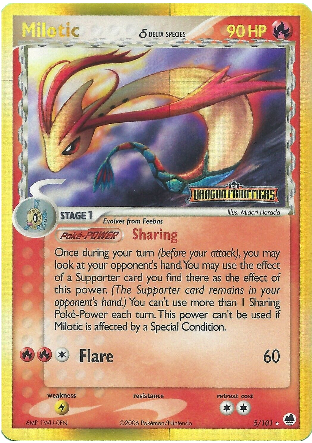 Milotic (5/101) (Delta Species) (Stamped) [EX: Dragon Frontiers] | Exor Games Bridgewater