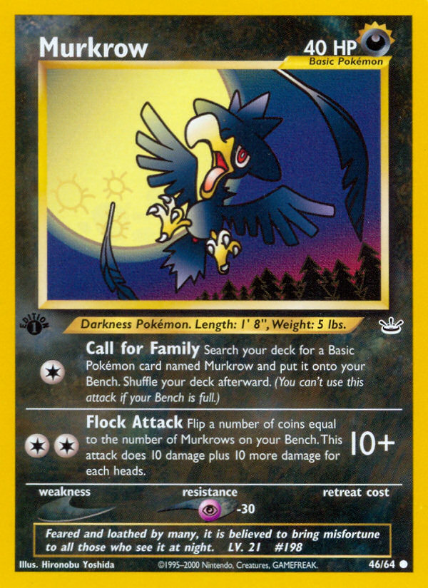 Murkrow (46/64) [Neo Revelation 1st Edition] | Exor Games Bridgewater