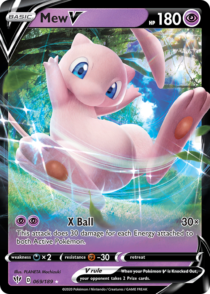 Mew V (069/189) (Jumbo Card) [Sword & Shield: Darkness Ablaze] | Exor Games Bridgewater