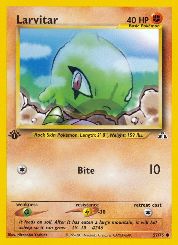 Larvitar (57/75) [Neo Discovery 1st Edition] | Exor Games Bridgewater