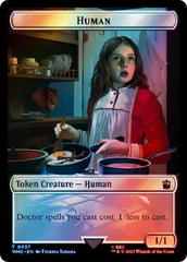 Human (0037) // Food (0059) Double-Sided Token (Surge Foil) [Doctor Who Tokens] | Exor Games Bridgewater