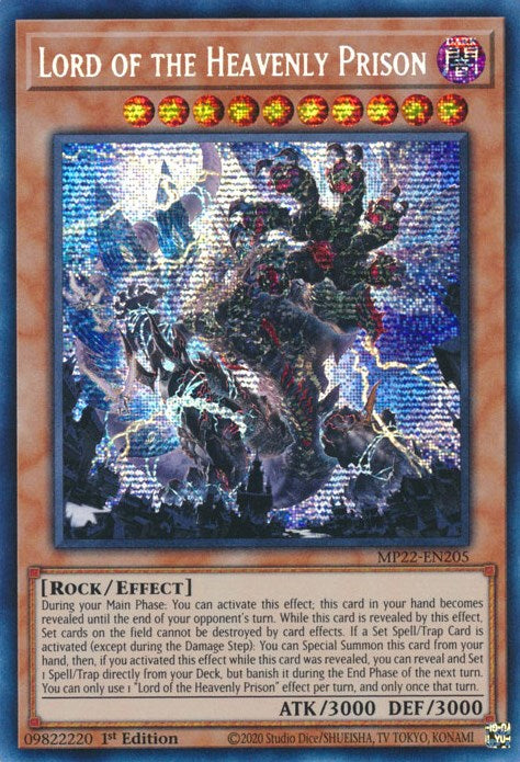 Lord of the Heavenly Prison [MP22-EN205] Prismatic Secret Rare | Exor Games Bridgewater