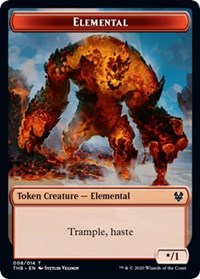 Elemental // Satyr Double-sided Token [Theros Beyond Death Tokens] | Exor Games Bridgewater