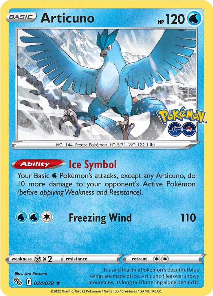 Articuno (024/078) [Pokémon GO] | Exor Games Bridgewater