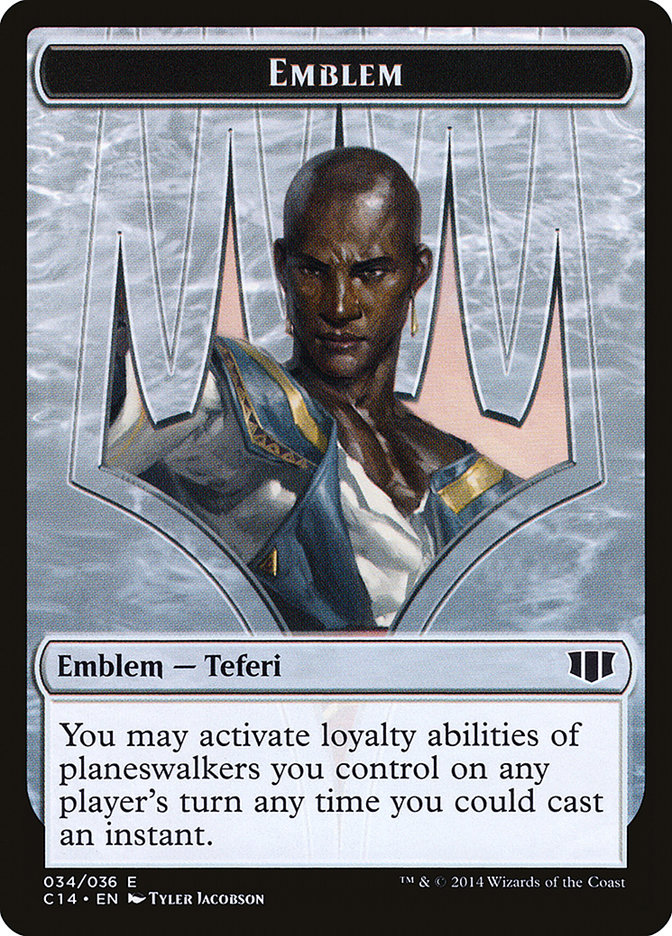 Teferi, Temporal Archmage Emblem // Zombie (011/036) Double-sided Token [Commander 2014 Tokens] | Exor Games Bridgewater