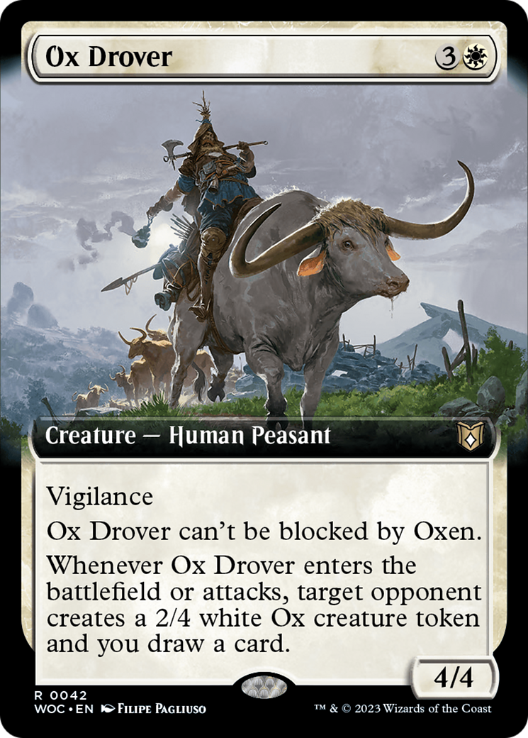 Ox Drover (Extended Art) [Wilds of Eldraine Commander] | Exor Games Bridgewater