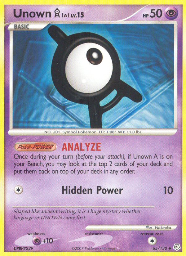 Unown A (65/130) [Diamond & Pearl: Base Set] | Exor Games Bridgewater