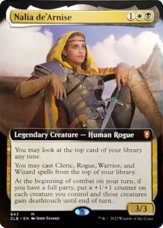 Nalia de'Arnise (Extended Art) [Commander Legends: Battle for Baldur's Gate] | Exor Games Bridgewater