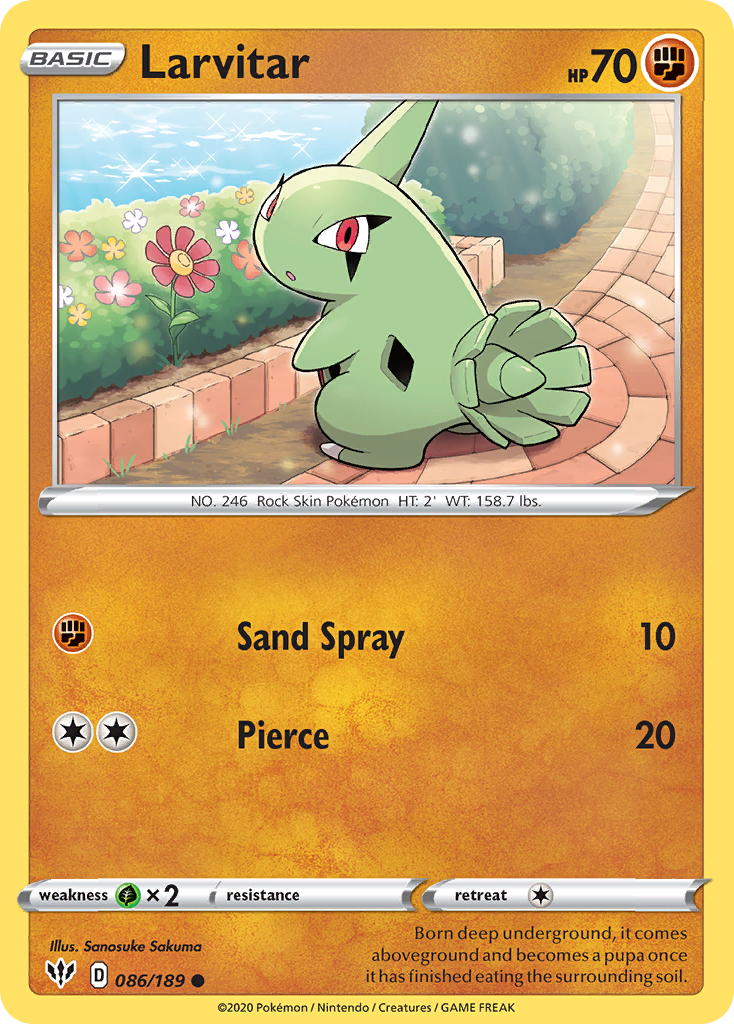 Larvitar (086/189) [Sword & Shield: Darkness Ablaze] | Exor Games Bridgewater