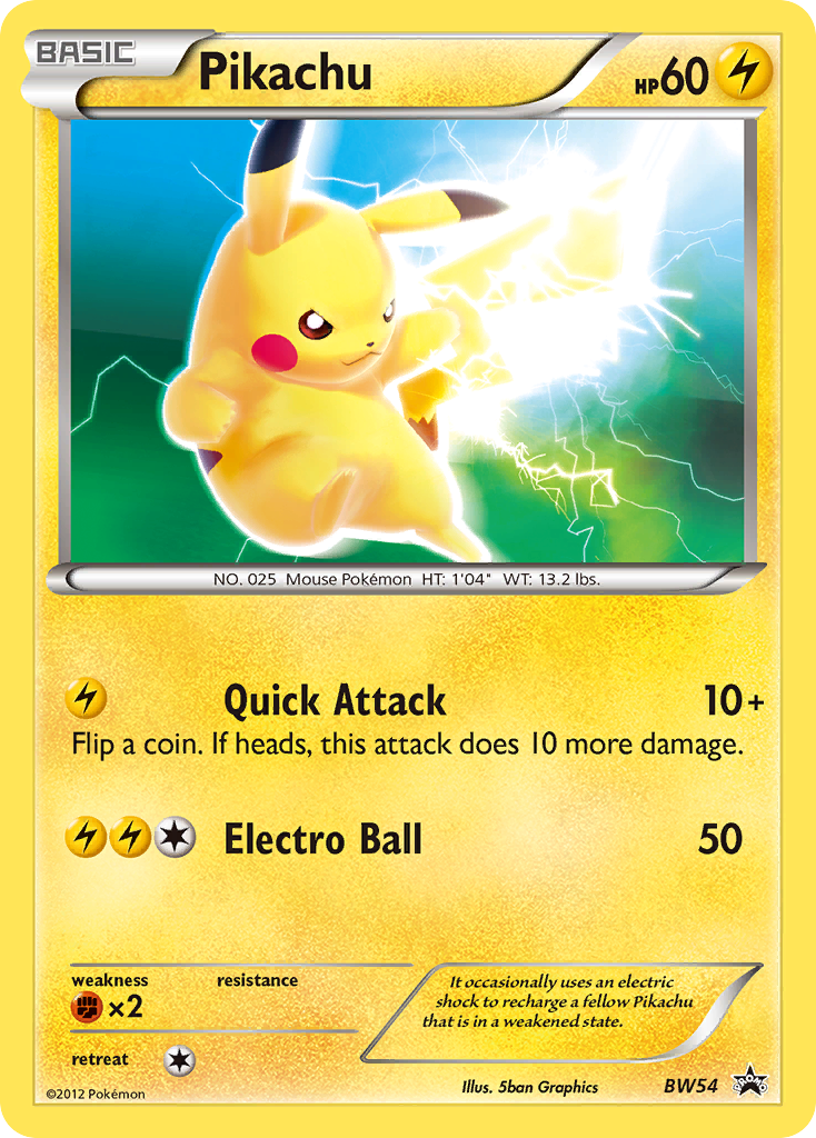 Pikachu (BW54) [Black & White: Black Star Promos] | Exor Games Bridgewater