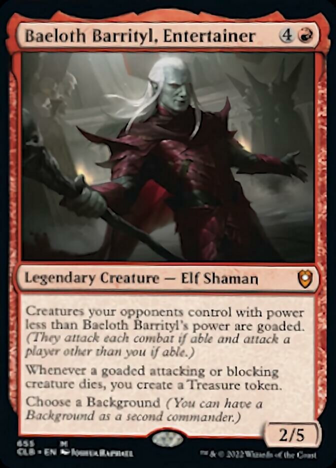 Baeloth Barrityl, Entertainer [Commander Legends: Battle for Baldur's Gate] | Exor Games Bridgewater