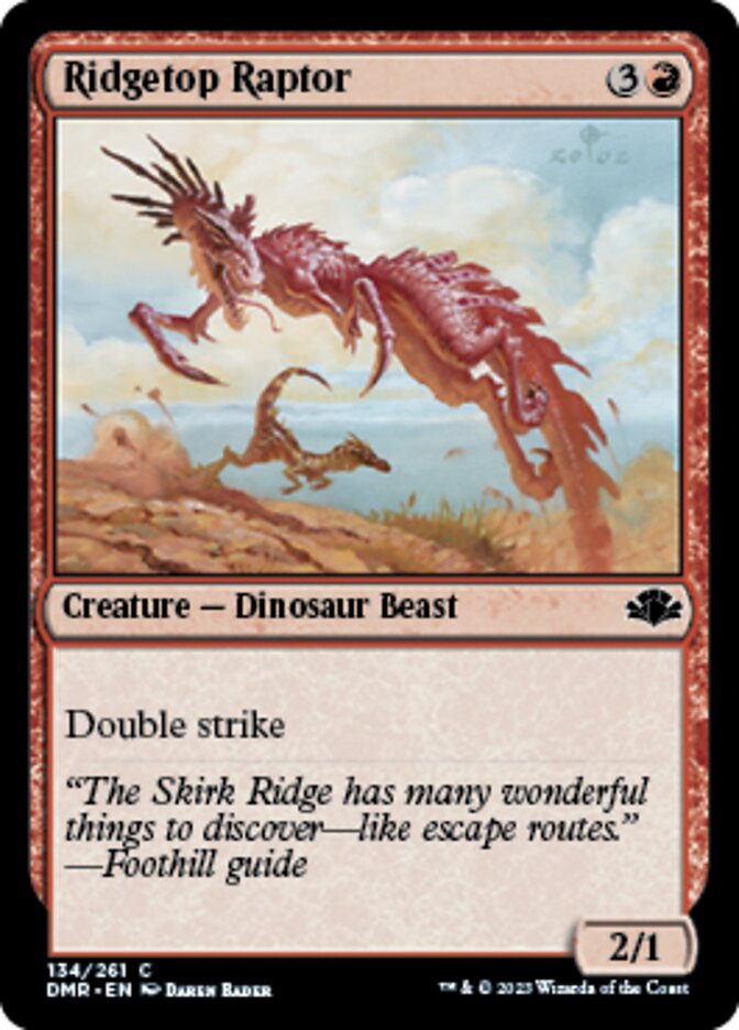 Ridgetop Raptor [Dominaria Remastered] | Exor Games Bridgewater