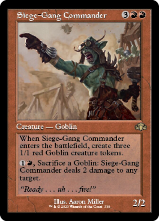 Siege-Gang Commander (Retro) [Dominaria Remastered] | Exor Games Bridgewater