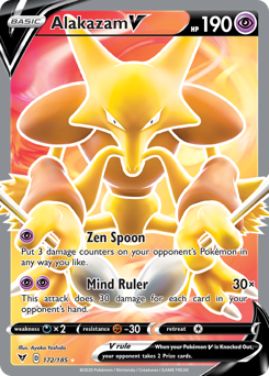 Alakazam V (172/185) [Sword & Shield: Vivid Voltage] | Exor Games Bridgewater