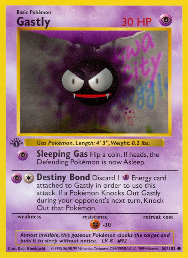 Gastly (50/102) (Shadowless) [Base Set 1st Edition] | Exor Games Bridgewater