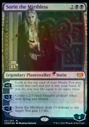 Sorin the Mirthless [Innistrad: Crimson Vow Prerelease Promos] | Exor Games Bridgewater