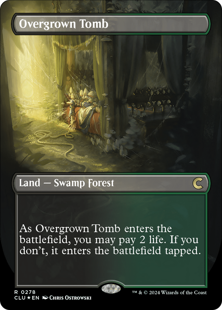 Overgrown Tomb (Borderless) [Ravnica: Clue Edition] | Exor Games Bridgewater