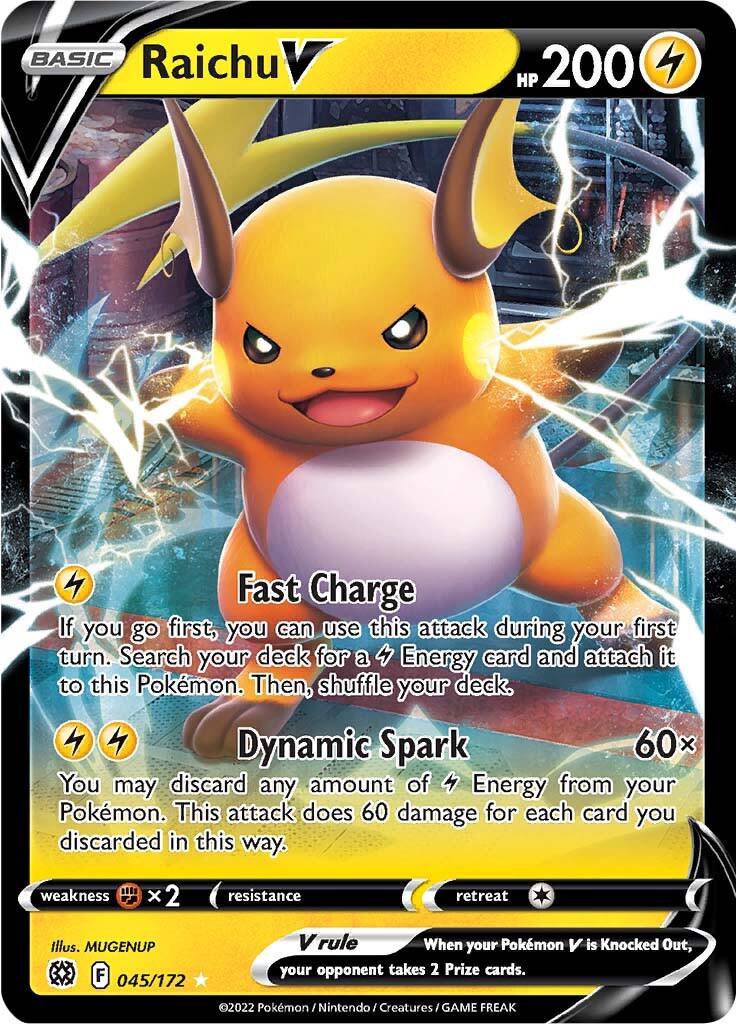 Raichu V (045/172) [Sword & Shield: Brilliant Stars] | Exor Games Bridgewater