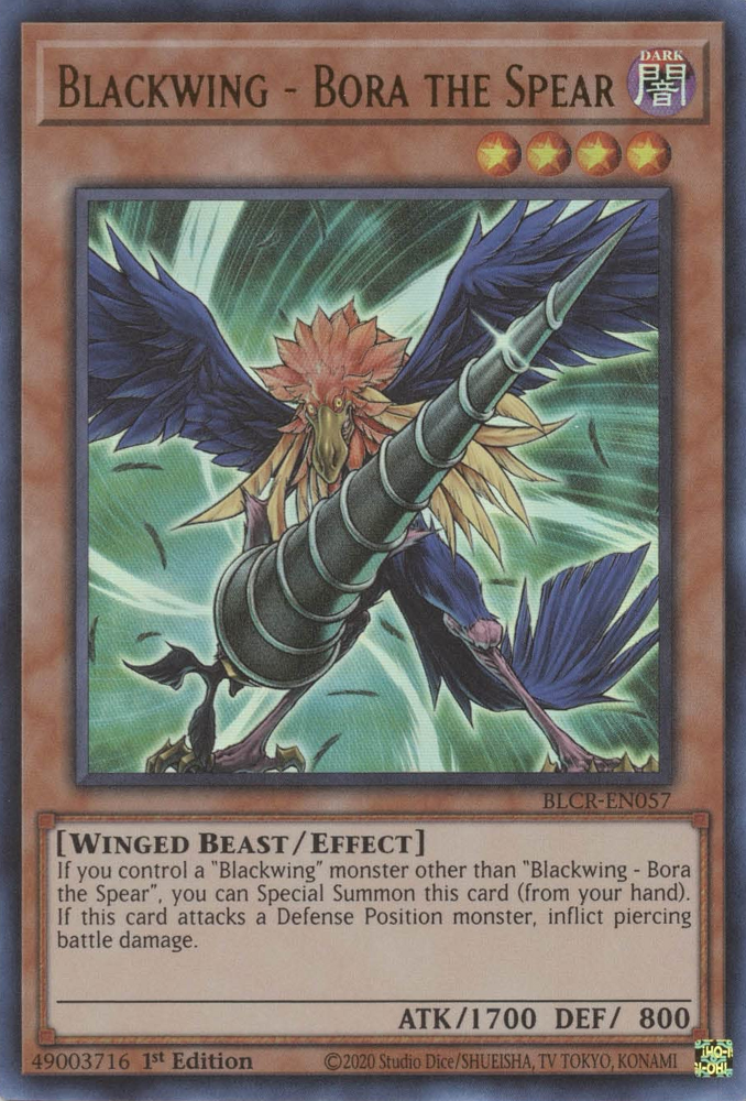 Blackwing - Bora the Spear [BLCR-EN057] Ultra Rare | Exor Games Bridgewater