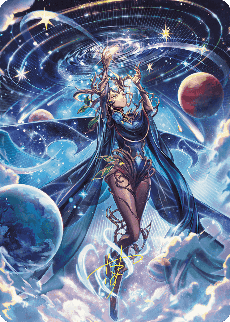 Omniscience Anime Art Card (Gold-Stamped Signature) [Wilds of Eldraine Art Series] | Exor Games Bridgewater