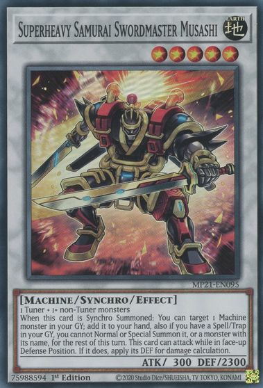Superheavy Samurai Swordmaster Musashi [MP21-EN095] Super Rare | Exor Games Bridgewater