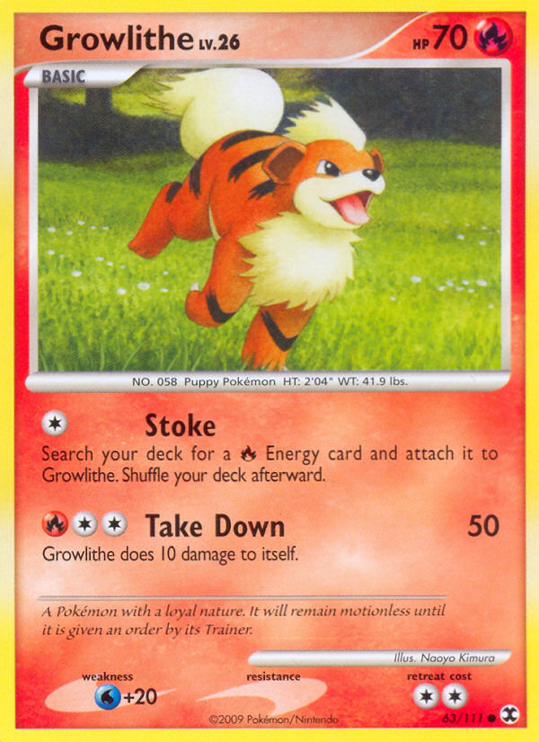 Growlithe (63/111) [Platinum: Rising Rivals] | Exor Games Bridgewater