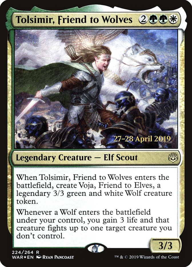 Tolsimir, Friend to Wolves  [War of the Spark Prerelease Promos] | Exor Games Bridgewater