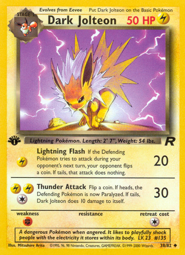 Dark Jolteon (38/82) [Team Rocket 1st Edition] | Exor Games Bridgewater