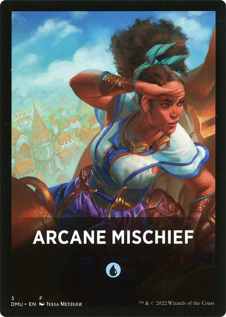 Arcane Mischief Theme Card [Dominaria United Tokens] | Exor Games Bridgewater