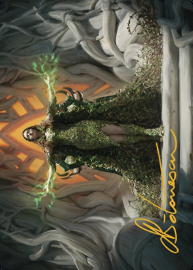 Titania, Voice of Gaea Art Card (Gold-Stamped Signature) [The Brothers' War Art Series] | Exor Games Bridgewater