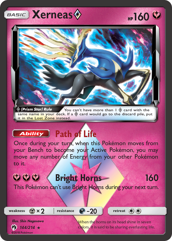 Xerneas (144/214) (Prism Star) [Sun & Moon: Lost Thunder] | Exor Games Bridgewater