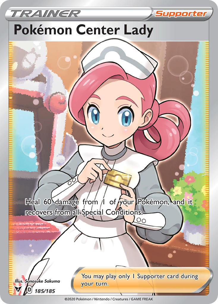 Pokemon Center Lady (185/185) [Sword & Shield: Vivid Voltage] | Exor Games Bridgewater