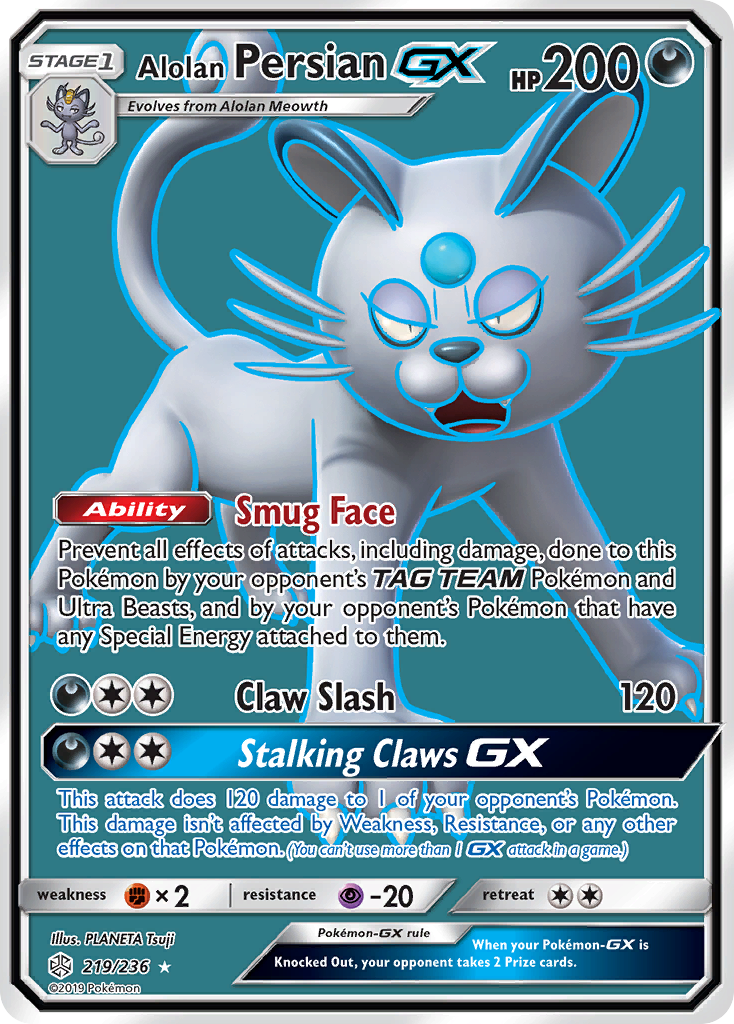 Alolan Persian GX (219/236) [Sun & Moon: Cosmic Eclipse] | Exor Games Bridgewater