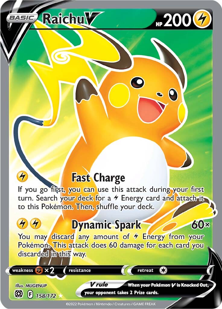 Raichu V (158/172) [Sword & Shield: Brilliant Stars] | Exor Games Bridgewater