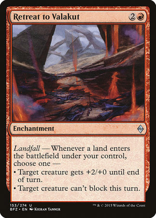 Retreat to Valakut [Battle for Zendikar] | Exor Games Bridgewater