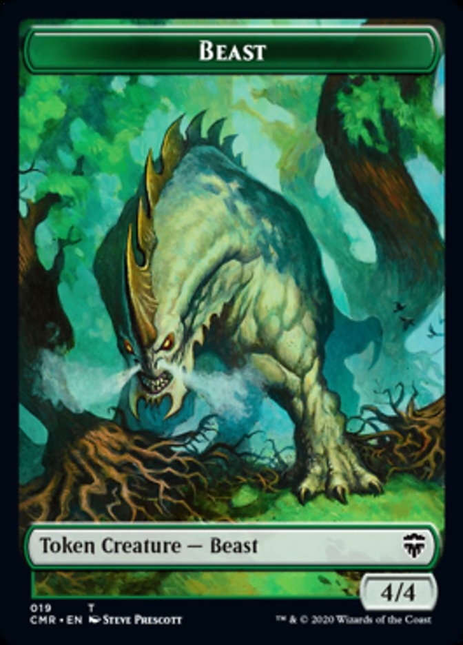 Beast (19) // Elephant Token [Commander Legends Tokens] | Exor Games Bridgewater