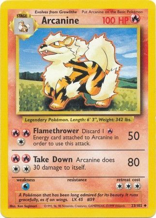 Arcanine (23/102) [Base Set Unlimited] | Exor Games Bridgewater