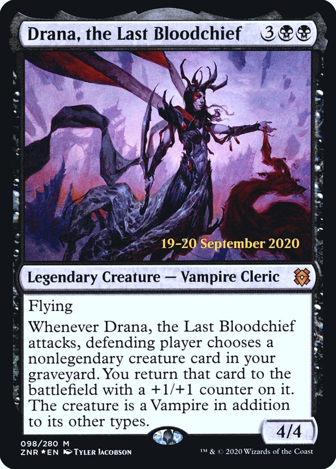 Drana, the Last Bloodchief  [Zendikar Rising Prerelease Promos] | Exor Games Bridgewater